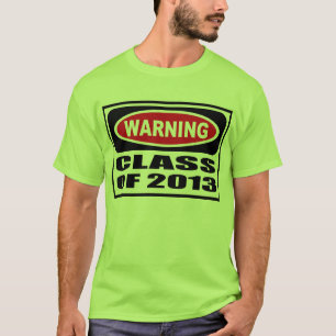 CLASSE de advertência do t-shirt de 2013 homens