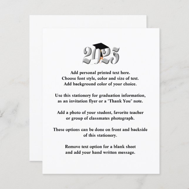Classe de Anúncio de Graduação 2025 (Frente/Verso)