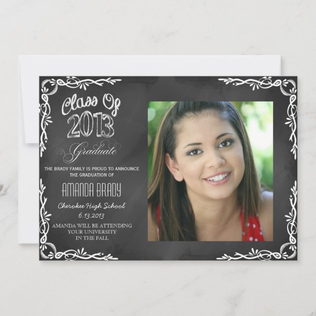 Classe de Anúncio de Graduação Chalkboard 2013 (Frente)
