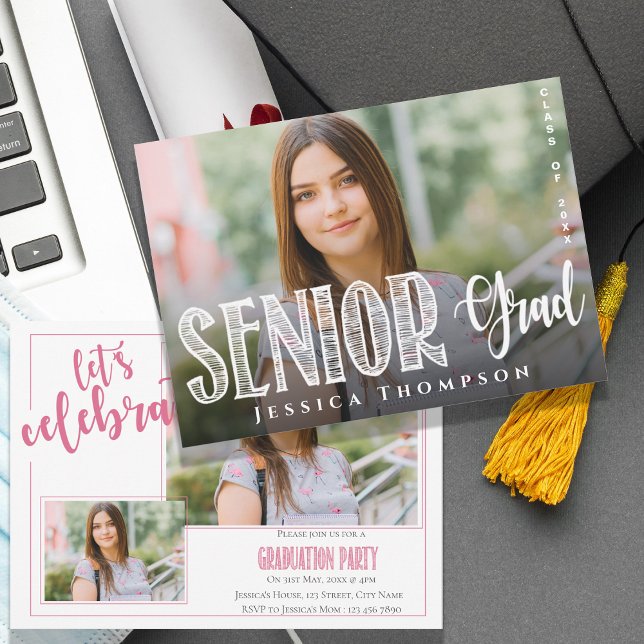 Classe De Anúncio De Graduação De 2025 (Class of 2026 Senior Photo Graduation Party Invitation)
