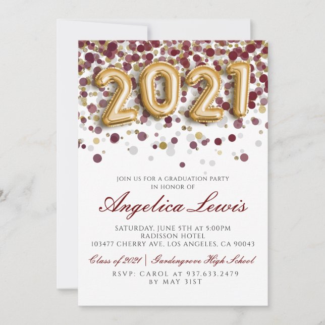 Classe de Convite à Festa de formatura 2021 (Frente)