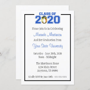 Classe De Convite À Licença De Graduação 2020 (Ane