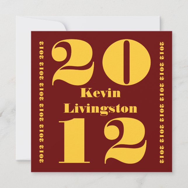 Classe de Convite à Praça Dourada Vermelha para Fo (Frente)