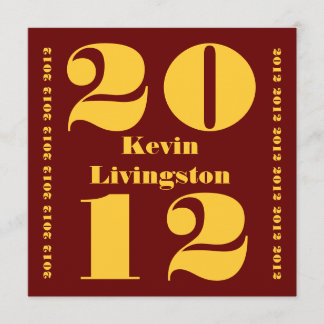 Classe de Convite à Praça Dourada Vermelha para Fo