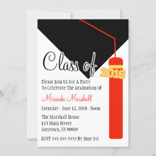 Classe De Convite Para Graduação De Tassel 2016