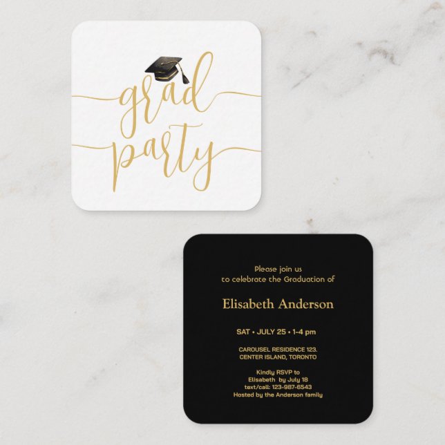 Classe De Convite Para Mini Festas de formatura De (Frente/Verso)