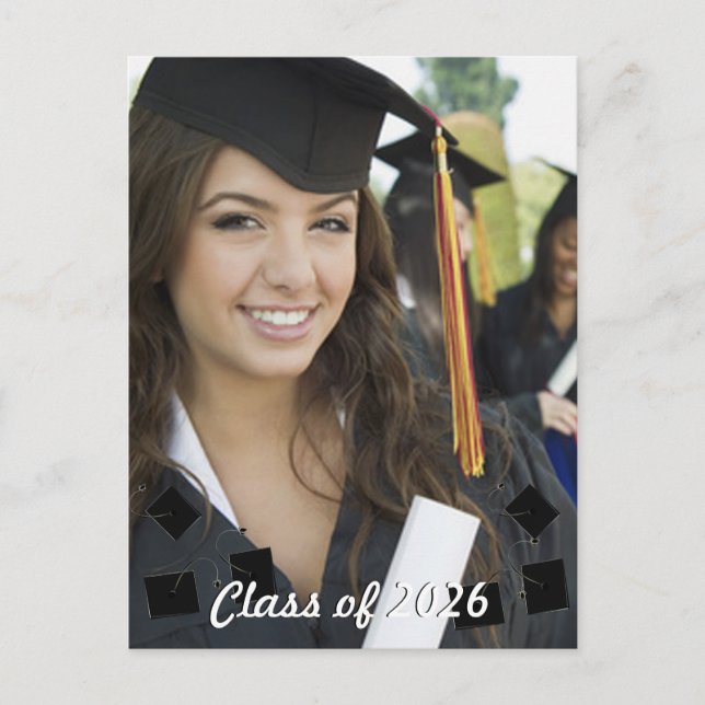 Classe de Convites para Graduação de Fotos de Mais (Frente)