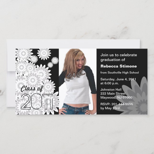 Classe de Flor Branca do Cartão com fotos 2011 (Frente)