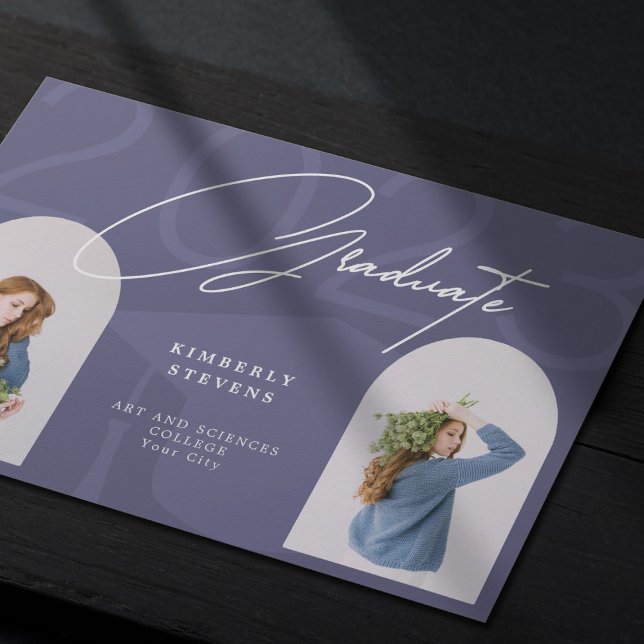 Classe de formando elegante 2 fotos minimalista de (Criador carregado)