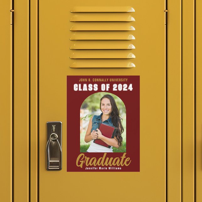 Classe de Foto de Graduação Dourada Maroon do Magn (Criador carregado)