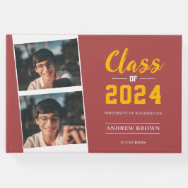 Classe de Foto de Pastel Red e Dourado Livro de Co