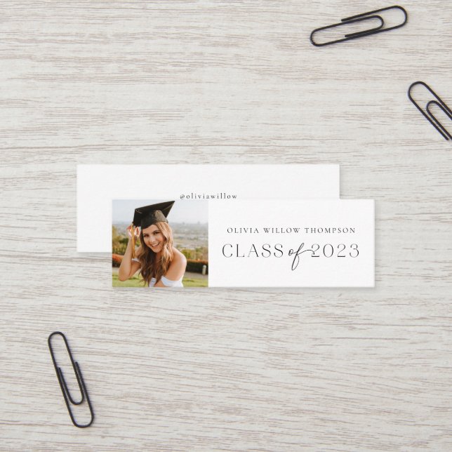 Classe de Graduação de Fotos 2023 Cartões negros (Frente/Verso In Situ)