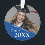 Classe De Graduação De | Ornamento de Fotografias<br><div class="desc">O presente de ornamento de manutenção da graduação,  para comemorar a conquista dos formandos! Apresentando uma foto,  o nome e a classe do 'ano'.Fácil de personalizar e disponível em outras cores,  todos os tipos de letra podem ser alterados clicando no link personalizar depois de personalizar.</div>