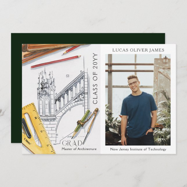 Classe de Graduação do Engenheiro da Arquitetura 2 (Frente/Verso)