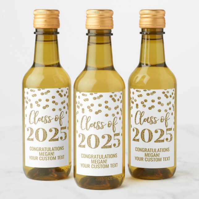 Classe de Largura Dourada de Graduação 2025 (Garrafas)