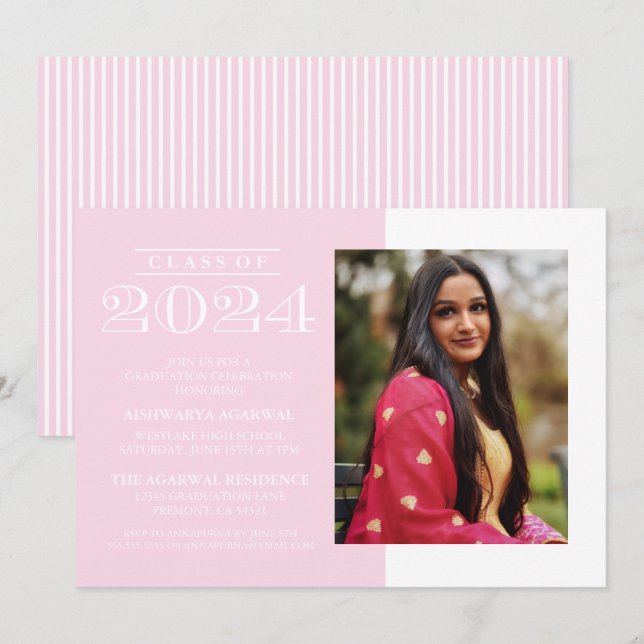 CLASSE DE NEGÓCIOS CLÁSSICA DO CONVITE DE GRADUAÇÃ (Frente/Verso)