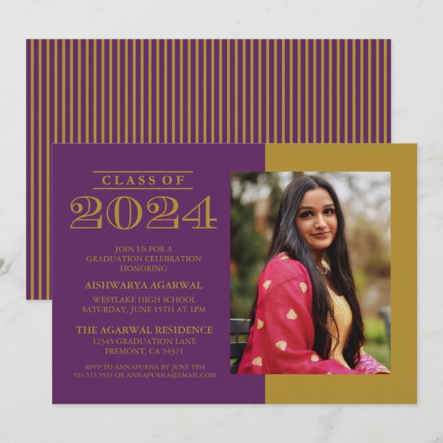 CLASSE DE NEGÓCIOS CLÁSSICA DO CONVITE DE GRADUAÇÃ (Frente/Verso)