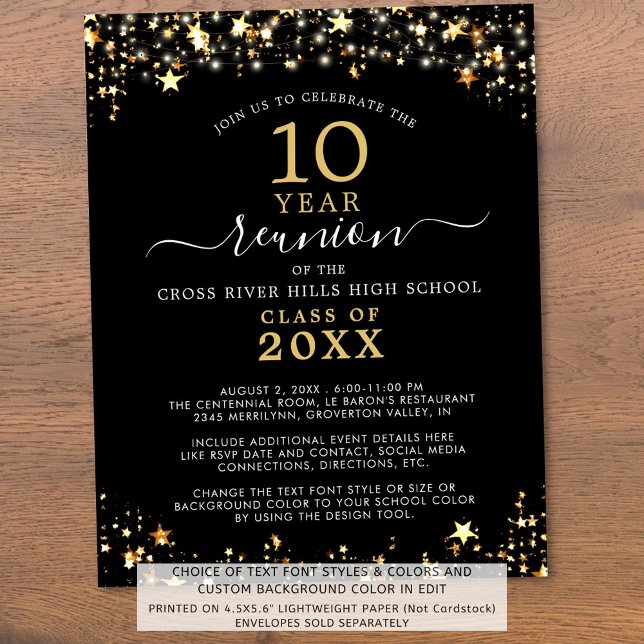 Classe de Orçamento Reunião Estrelas Douradas Negr (Criador carregado)