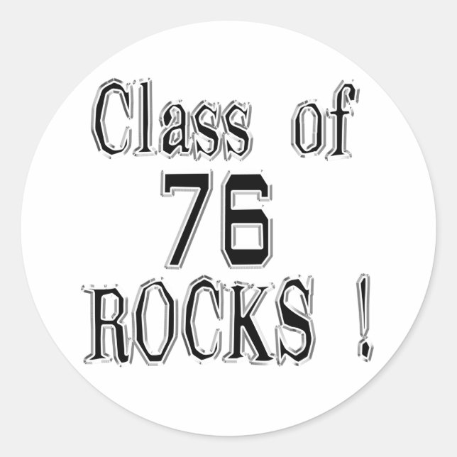 Classe de Rochas 76! Adesivo (Frente)