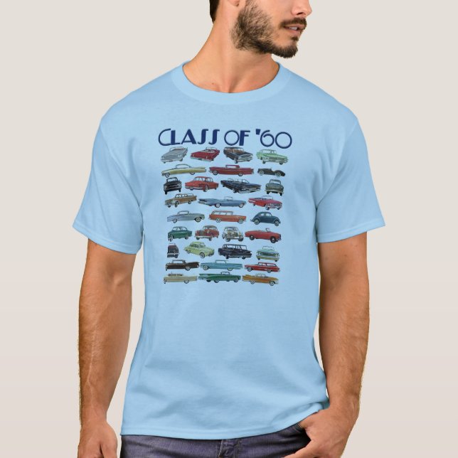 Classe 'de t-shirt clássico de 60 carros (Frente)