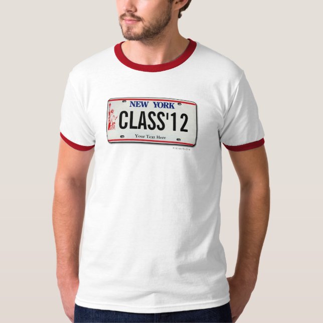 Classe de t-shirt da graduação da matrícula de (Frente)