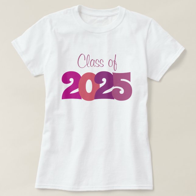 Classe de T-Shirt para graduação de 2025 (Frente do Design)
