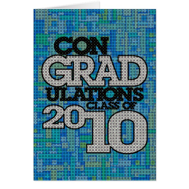 classe dos conGRADulations de cartão de 2010 azuis (Frente)