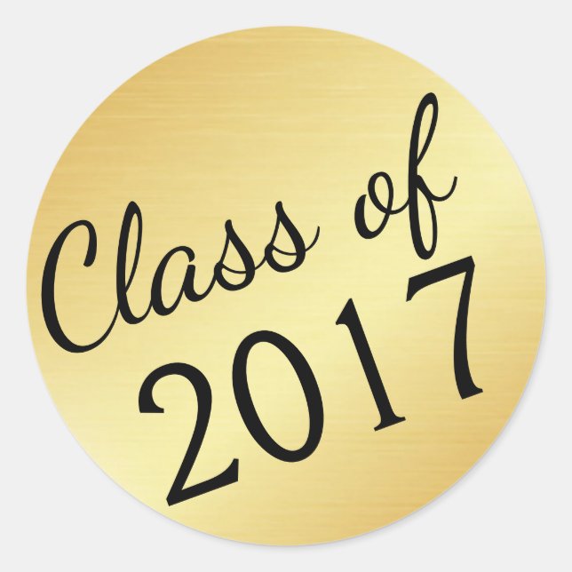 Classe Dourada dos adesivos para graduação de 2017 (Frente)