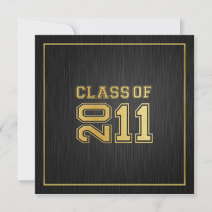 Classe "Dourada" Elegante de Convite para Graduaç