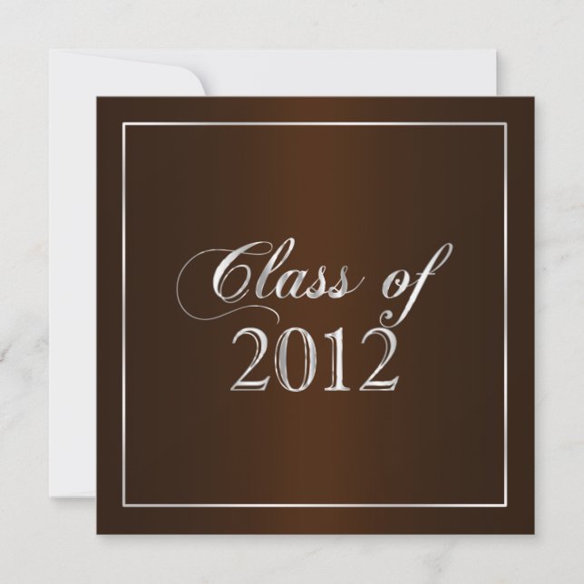 Classe Elegante Brown e Silver de Convite 2012 (Frente)