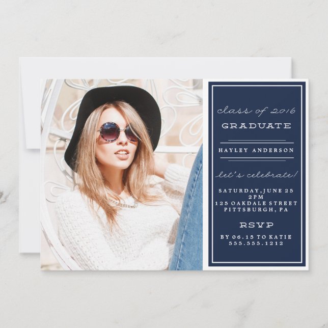 CLASSE FOTOGRÁFICA DO Convite para GRADUAÇÃO 2016 (Frente)