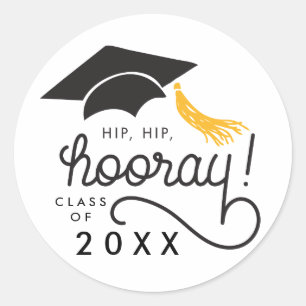 Classe Hip Hip Hooray do Adesivo de graduação de