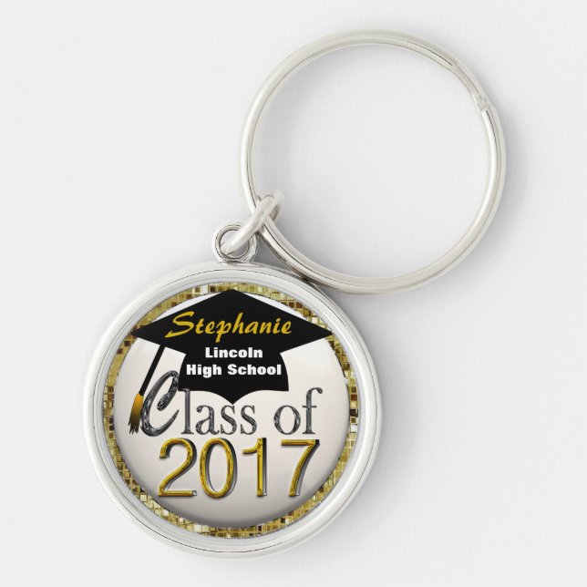 Classe legal da prata & do ouro de um chaveiro de (Frente)