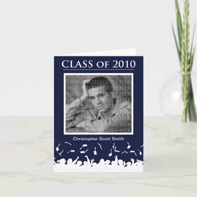 Classe Personalizada de Azul de Anúncio de Graduaç (Frente)