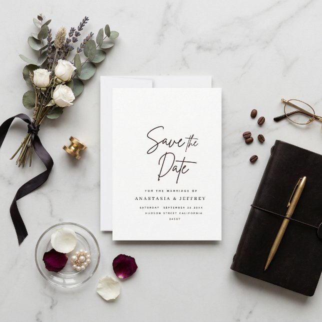 classic black and white whimsical save the date (Criador carregado)