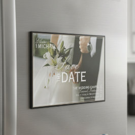 Classic Black Editorial Photo Save the Date