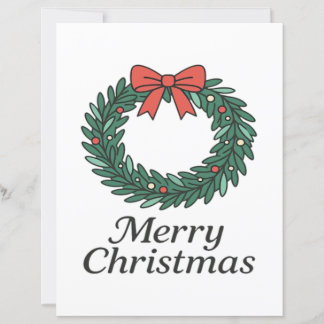 Classic Christmas Wreath – Minimalist Merry Christ