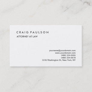 Classic Elegant Plain Professional Cartão de visit