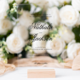 Classic Elegant Script Photo Wedding