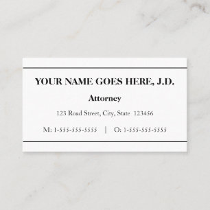 Classic, Legal Professional Cartão de visita