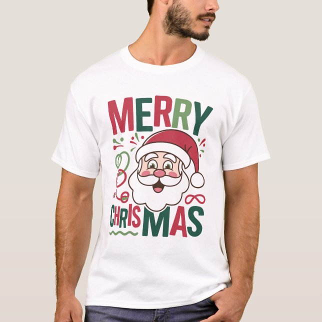 Classic Merry Christmas T-Shirt for Festive Cheer (Frente)