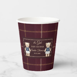Classic Polo Teddy Bear Preppy Plaid Baby Shower 