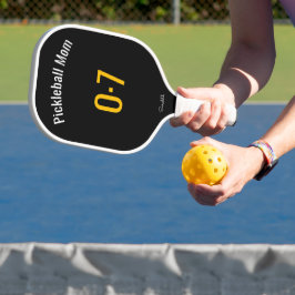 Classic Sporty Pickleball Mom Custom Name Number
