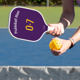 Classic Sporty Pickleball Mom Custom Name Number