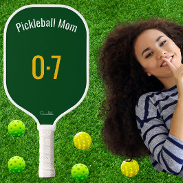 Classic Sporty Pickleball Mom Custom Name Number