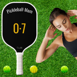 Classic Sporty Pickleball Mom Custom Name Number