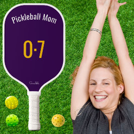 Classic Sporty Pickleball Mom Custom Name Number