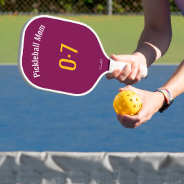 Classic Sporty Pickleball Mom Custom Name Number