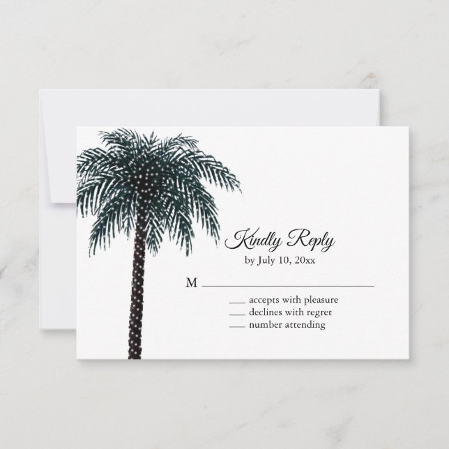 Classic String Lights Palm Tree RSVP (Frente)