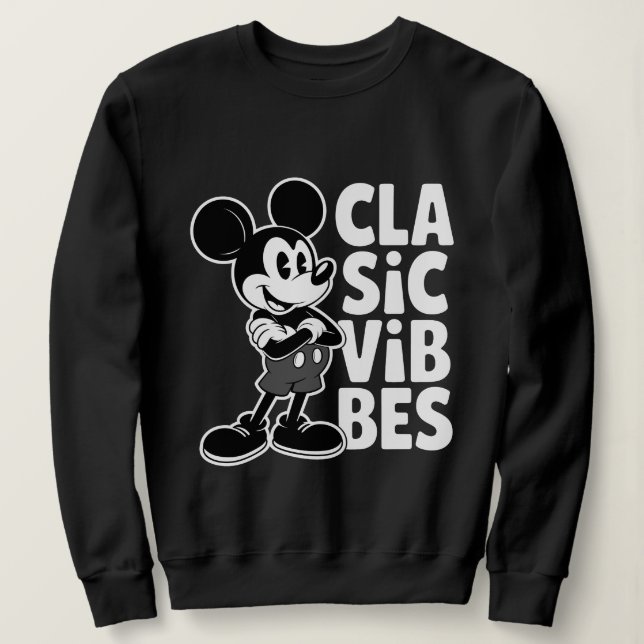 Classic Vibes Retro Cartoon Mouse T-Shirt Design,  (Frente do Design)